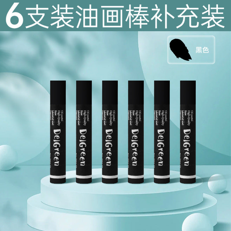 Dankelin heavy color oil painting stick soft single oily black white children's painting supplement color crayons