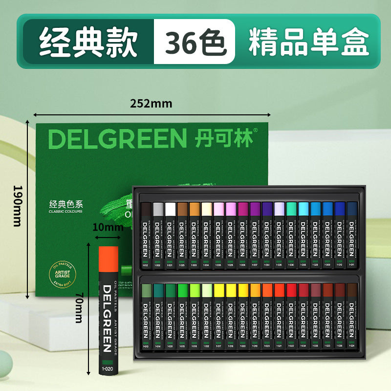 Dankelin heavy color oil painting stick soft single oily black white children's painting supplement color crayons