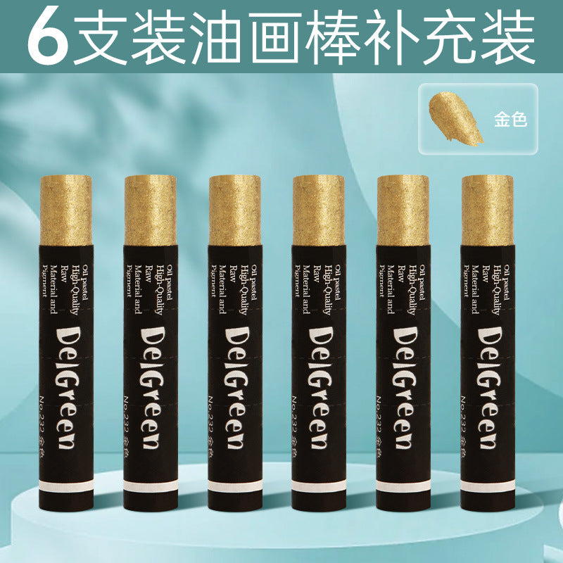 Dankelin heavy color oil painting stick soft single oily black white children's painting supplement color crayons