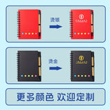 Kraft Paper Spiral Notebook with Customizable Sticky Notes, Self-Adhesive Tear-Off Memo Pads, Customizable Sticky Notes
