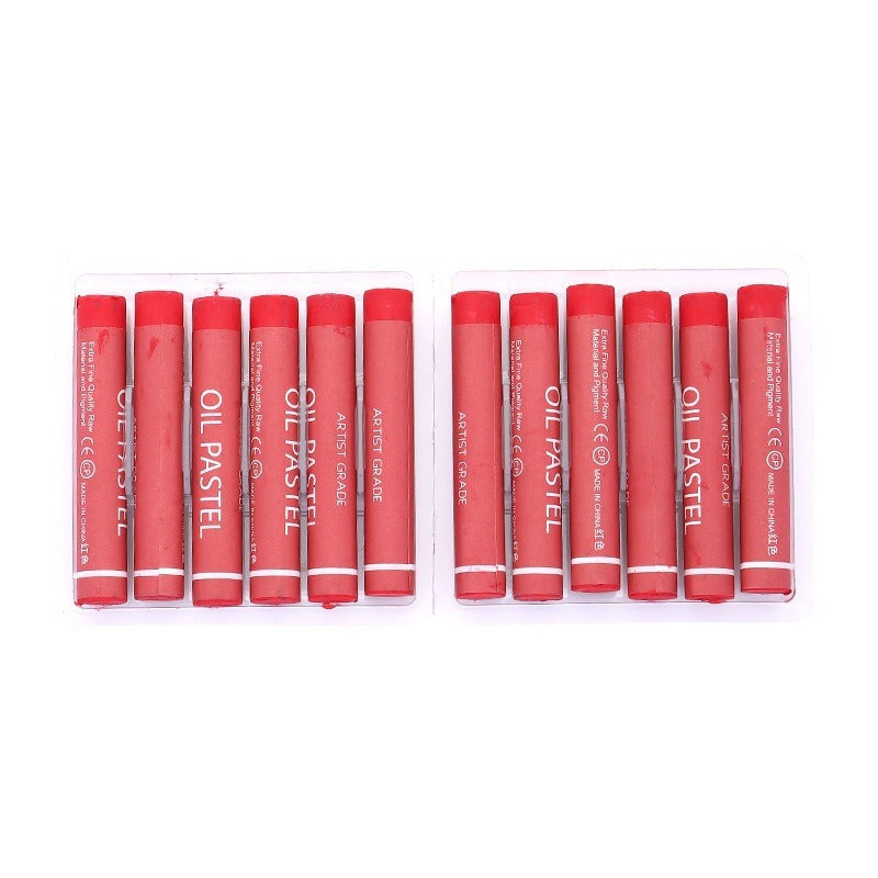 Factory wholesale art supplies soft color supplement heavy color oil painting stick kindergarten painting graffiti crayon colorful stick 12