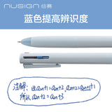 Deli Ns565 Three-Color Retractable Pen 0.5mm Multi-Color Model for Students to Take Notes with Blue and Red Pens for Marking Mistakes