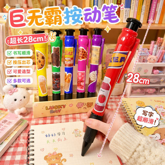 High-Appearance Giant Gel Pens, Jumbo Large Ballpoint Pens, Extra-Large Pencils, Funny Giant Stationery, Quirky Wholesale