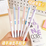 Master the Use of Ultra-Fine Retractable Gel Pens with 0.18mm High-Quality Black Ink, 0.28mm Student Pens, and 0.38mm Pens with Smooth Writing on Display Stands