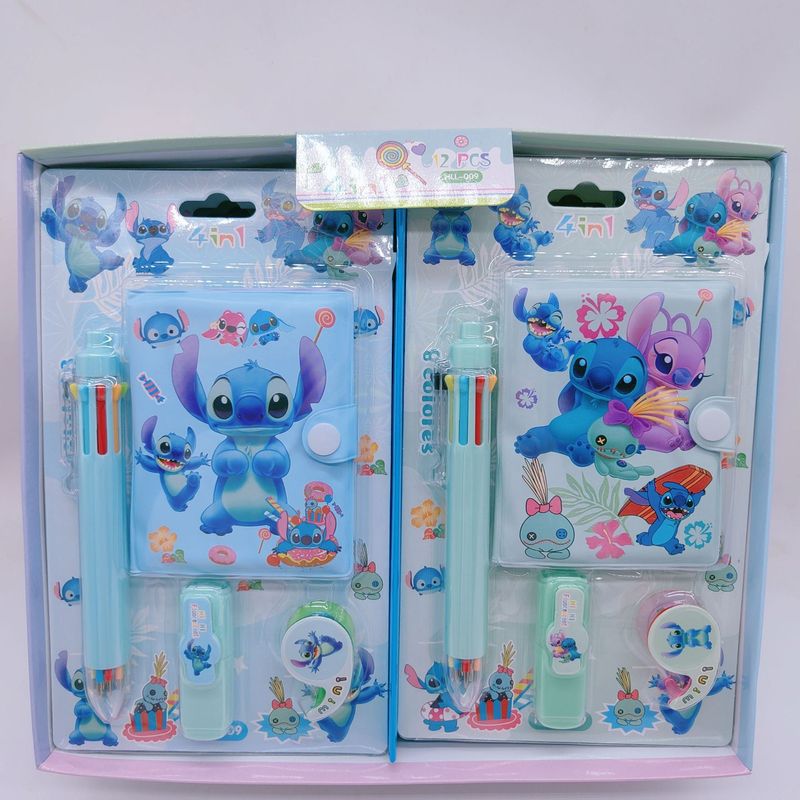 Hot-Selling Demon Slayer Girl Group Mini Ballpoint Pen Journal Set Creative Highlighter and Washi Tape Combo Stationery Set