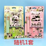 Hot-Selling Demon Slayer Girl Group Mini Ballpoint Pen Journal Set Creative Highlighter and Washi Tape Combo Stationery Set