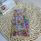 3D Stereo Embossed Luminous Stickers for Girls and Kidsren's Handbags DIY Decorations Small Patterns Cartoon Cute and Fun