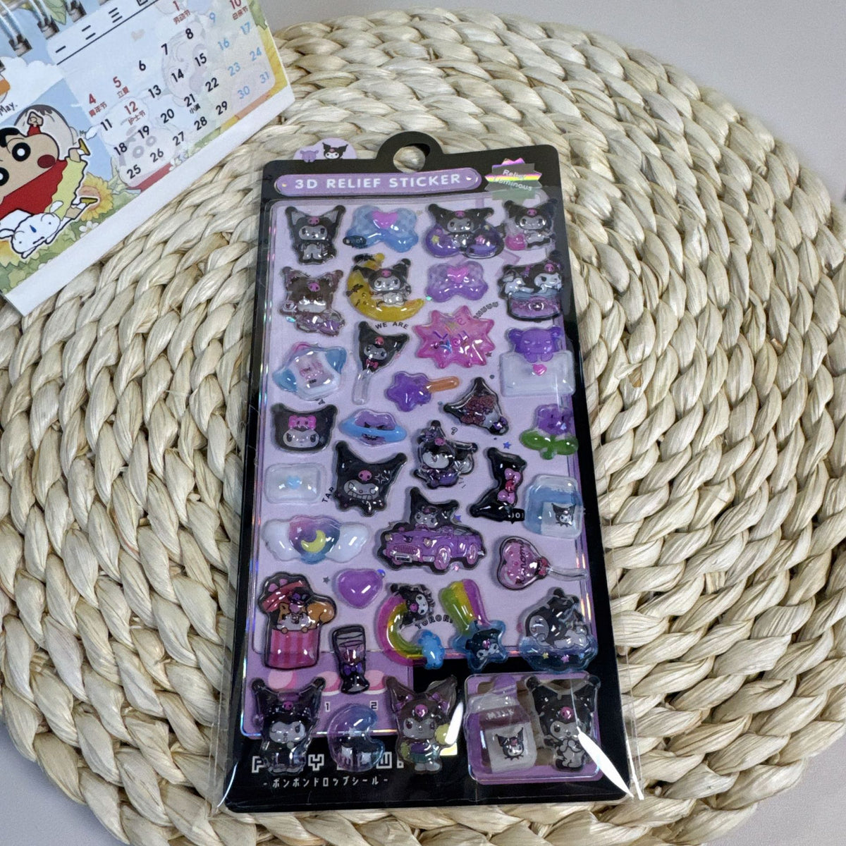 3D Stereo Embossed Luminous Stickers for Girls and Kidsren's Handbags DIY Decorations Small Patterns Cartoon Cute and Fun