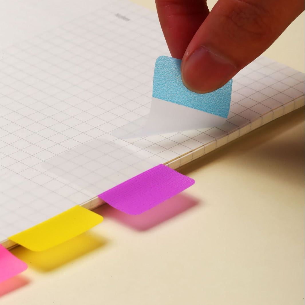 Creative cute transparent index stickers removable wave dot fluorescent label indicator stickers color waterproof sticky sticky notes