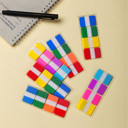 Creative cute transparent index stickers removable wave dot fluorescent label indicator stickers color waterproof sticky sticky notes