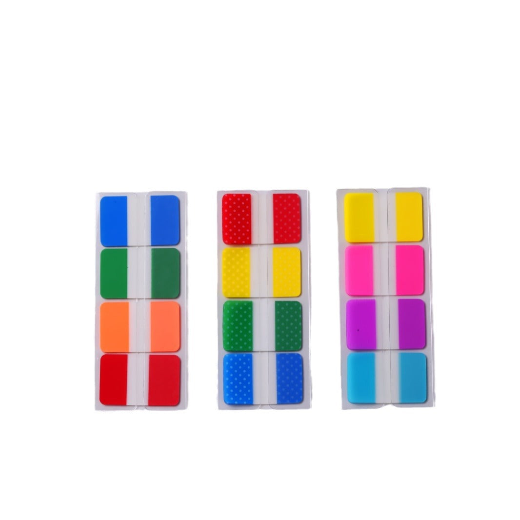 Creative cute transparent index stickers removable wave dot fluorescent label indicator stickers color waterproof sticky sticky notes