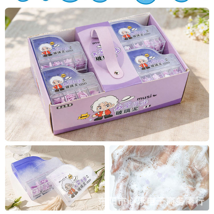 The new starry sky foaming glue is getting bigger and bigger, with high color value. Slime decompression can be brushed, non-sticky and beautiful and cheap