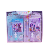 Hot-Selling Demon Slayer Girl Group Mini Ballpoint Pen Journal Set Creative Highlighter and Washi Tape Combo Stationery Set