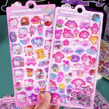 3D Stereo Embossed Luminous Stickers for Girls and Kidsren's Handbags DIY Decorations Small Patterns Cartoon Cute and Fun