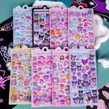 3D Stereo Embossed Luminous Stickers for Girls and Kidsren's Handbags DIY Decorations Small Patterns Cartoon Cute and Fun