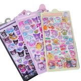 3D Stereo Embossed Luminous Stickers for Girls and Kidsren's Handbags DIY Decorations Small Patterns Cartoon Cute and Fun