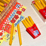 8622 realistic French fries shape sharing eraser suit cute eraser clean seamless no crumbs stationery
