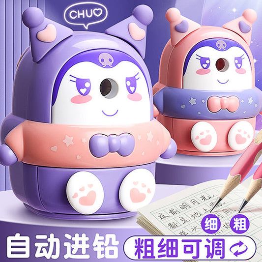 Kulomi Pencil Sharpener Primary School Student Pencil Sharpener Hand-cranked Automatic Pencil Sharpener Durable Pencil Sharpener