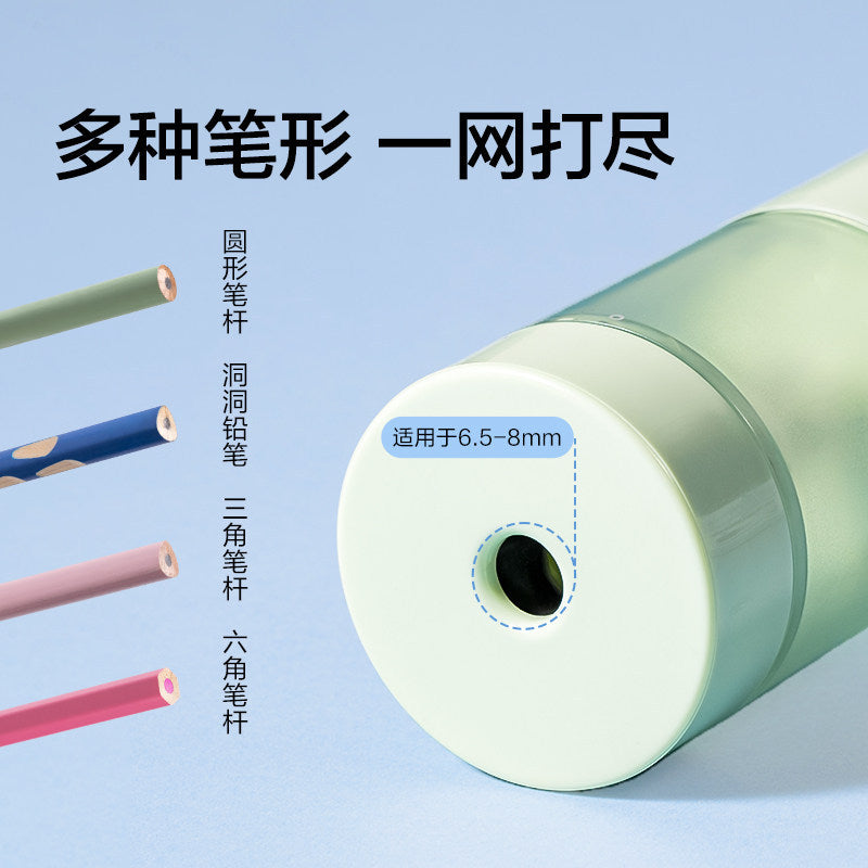 Deli Ns075 Handheld Electric Pencil Sharpener for Elementary School Students, Children's Pencil Sharpener