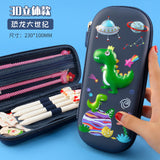 3D Stereo Pencil Case for Primary School Students, High-End, Cute, Milky Pencil Case, Large Capacity, Stain-Resistant School Pencil Case