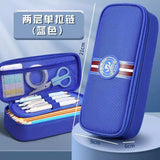 Deli Pencil Bag Boys Pupil Stationery Box 2023 New Pencil Case Large Capacity British Style College Stationery Bag