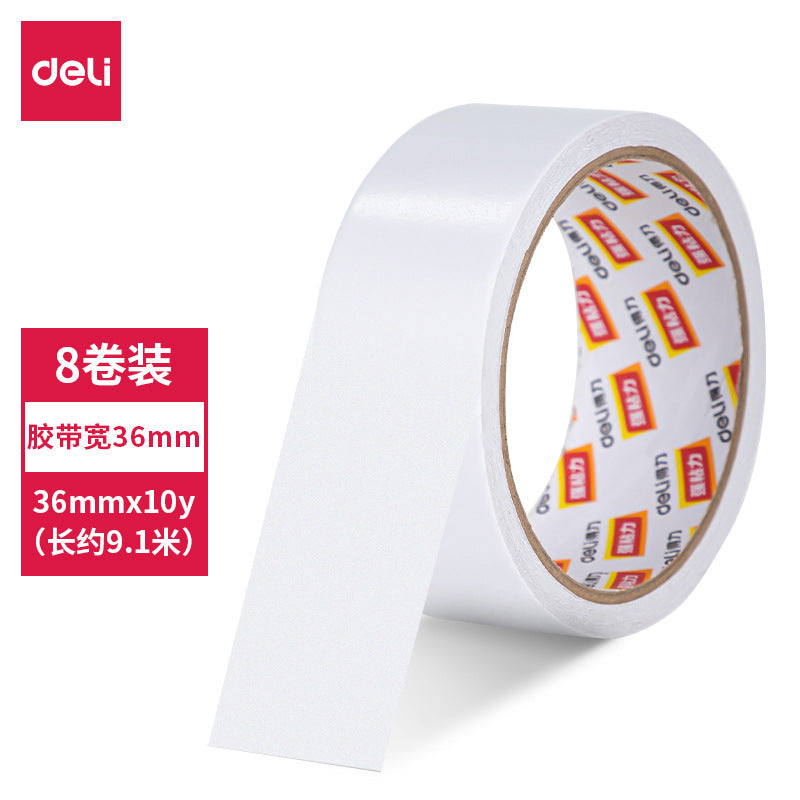 Deli Double-Sided Tape with Strong Adhesion, Office Supplies, Student Crafts, Easy-To-Tear Double-Sided Tape, Leaves No Trace, Wholesale