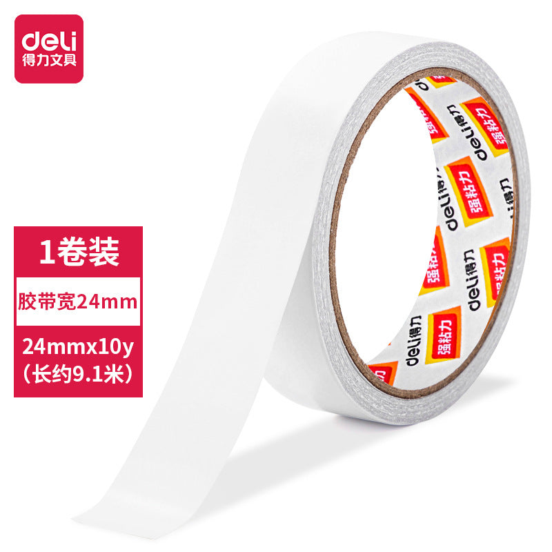 Deli Double-Sided Tape with Strong Adhesion, Office Supplies, Student Crafts, Easy-To-Tear Double-Sided Tape, Leaves No Trace, Wholesale