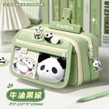Super Popular Boys and Girls Large-Capacity Junior High School Students and Primary School Students Pencil Stationery Box Transparent Stationery Bag Ins Style Pencil Bag