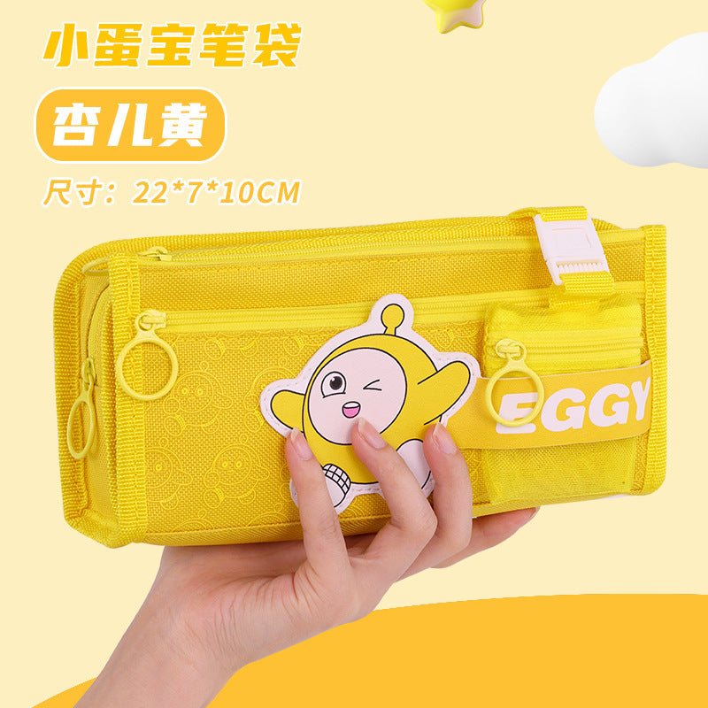 Small egg treasure examination pencil bag large capacity dirty cute milk whirring stationery bag small pain pencil bag school supplies