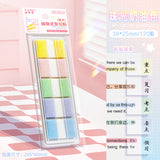 Kaba Bear Pearlescent Index Sticker Removable Post-It Notes Students Can Write Transparent Memo Notes with Strong Stickiness