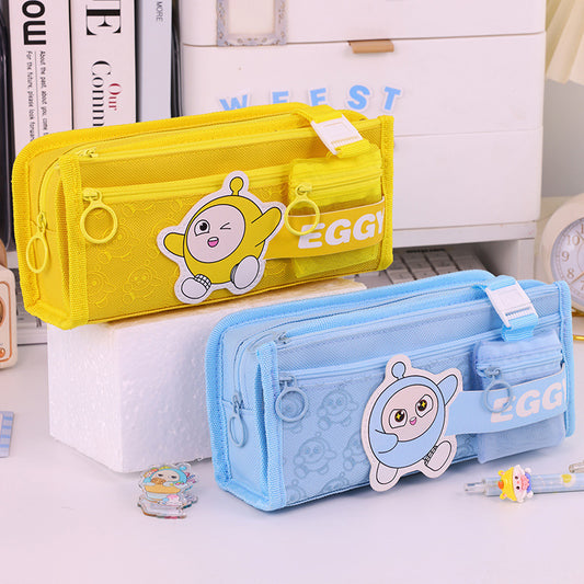 Small egg treasure examination pencil bag large capacity dirty cute milk whirring stationery bag small pain pencil bag school supplies