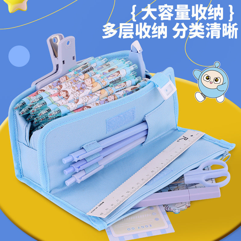 Small egg treasure examination pencil bag large capacity dirty cute milk whirring stationery bag small pain pencil bag school supplies