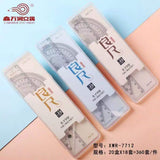 Student drawing set ruler plastic ruler triangle ruler protractor set ruler learning stationery plastic boxed set ruler
