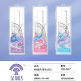 Student drawing set ruler plastic ruler triangle ruler protractor set ruler learning stationery plastic boxed set ruler