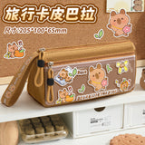 Kapibala Pencil Case Large Capacity Stationery Box for Girls and Boys Stationery Bag Pencil Box Student Supplies Cute Storage