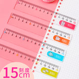 Morning Cg Light Soft Ruler with Wavy Lines 15cm 20cm Elementary School Student Stationery Set Multifunctional Transparent Plastic