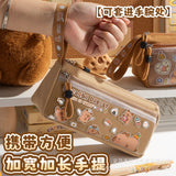 Kapibala Pencil Case Large Capacity Stationery Box for Girls and Boys Stationery Bag Pencil Box Student Supplies Cute Storage