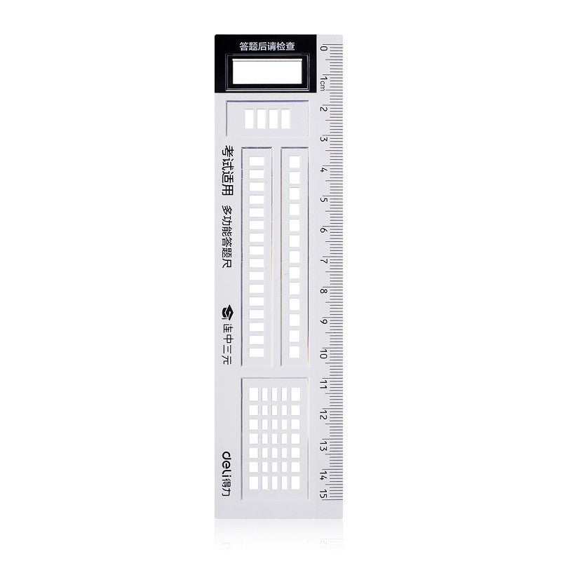 Deli 6235 ruler plastic 18cm cm with wave transparent ruler student stationery ruler drawing drawing