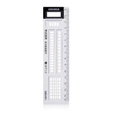 Deli 6235 ruler plastic 18cm cm with wave transparent ruler student stationery ruler drawing drawing