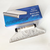 30cm angle parallel ruler roller ruler balance ruler Rolling ruler multi-function drawing design drawing ruler tool