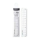 Morning Light Transparent Ruler Student Exam Drawing Measuring Ruler 15cm Wavy Soft Ruler Aluminum Alloy 20cm Plastic