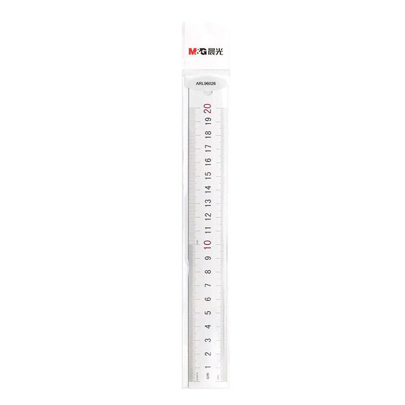 Morning Light Transparent Ruler Student Exam Drawing Measuring Ruler 15cm Wavy Soft Ruler Aluminum Alloy 20cm Plastic