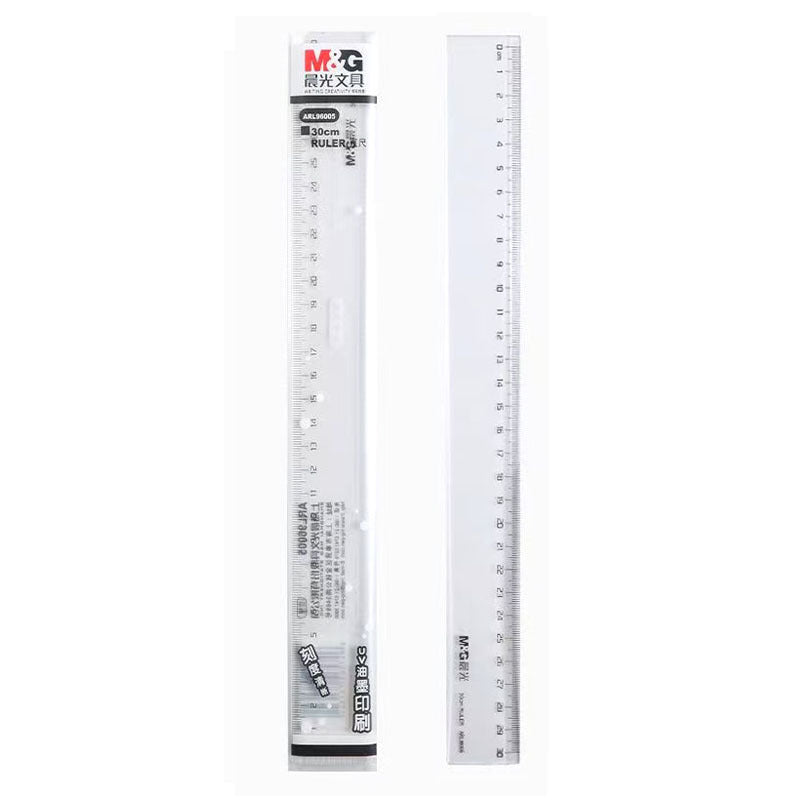 Morning Light Transparent Ruler Student Exam Drawing Measuring Ruler 15cm Wavy Soft Ruler Aluminum Alloy 20cm Plastic