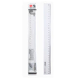 Morning Light Transparent Ruler Student Exam Drawing Measuring Ruler 15cm Wavy Soft Ruler Aluminum Alloy 20cm Plastic