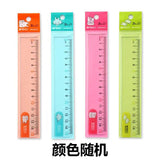 Morning Light Transparent Ruler Student Exam Drawing Measuring Ruler 15cm Wavy Soft Ruler Aluminum Alloy 20cm Plastic