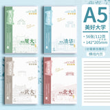 B5 School University Plastic Cover Notebook for Middle and High School Exams Inspirational A5 Thickened English Lined Homework Notebook Wholesale