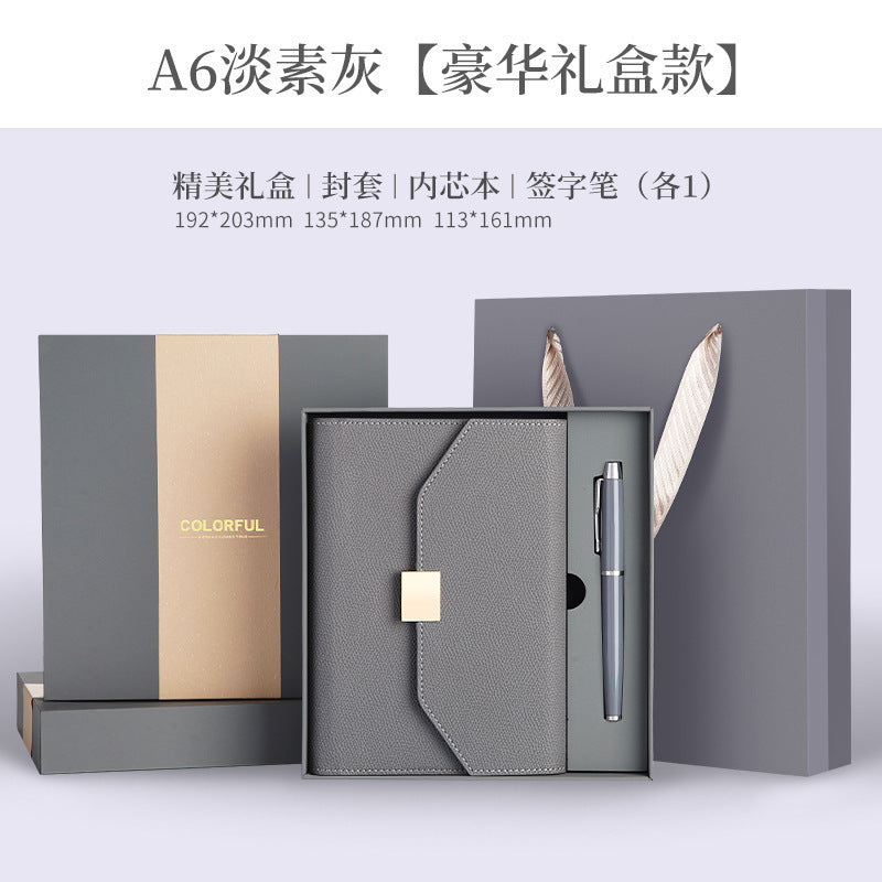 A5 70% off A6 Loose-Leaf Notebook Color-Changing Pu Notebook Gift Box Set Gift School Custom Logo Magnetic Buckle Notepad