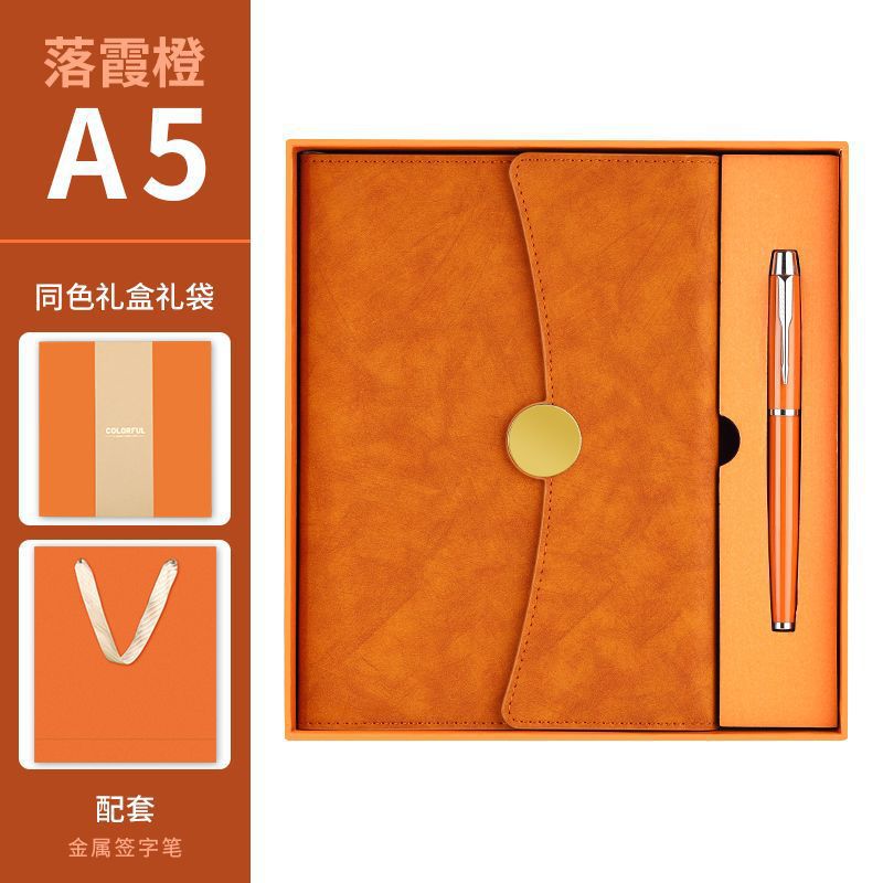 A5 70% off A6 Loose-Leaf Notebook Color-Changing Pu Notebook Gift Box Set Gift School Custom Logo Magnetic Buckle Notepad