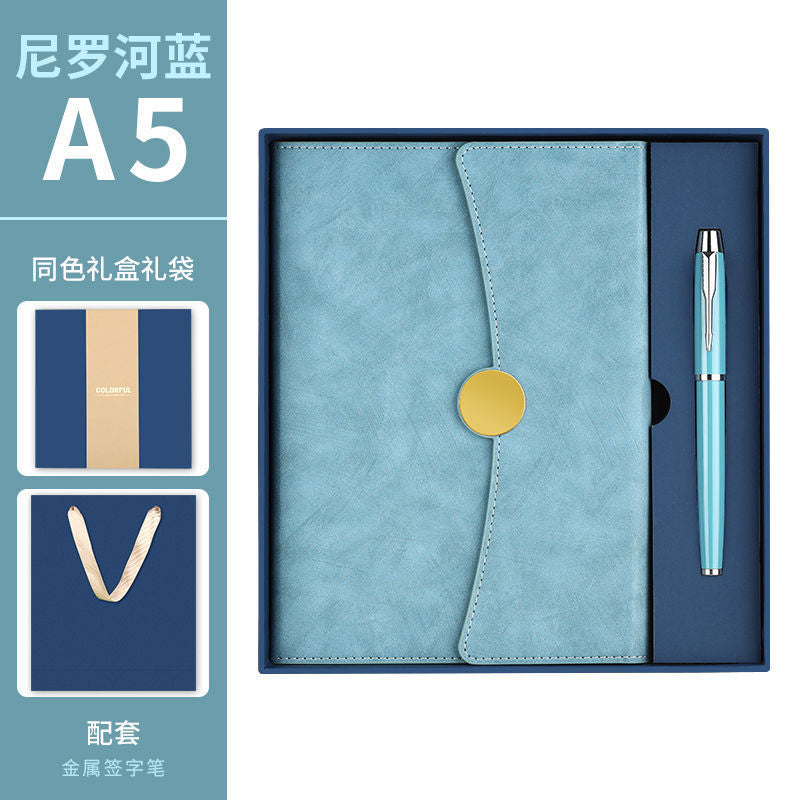 A5 70% off A6 Loose-Leaf Notebook Color-Changing Pu Notebook Gift Box Set Gift School Custom Logo Magnetic Buckle Notepad