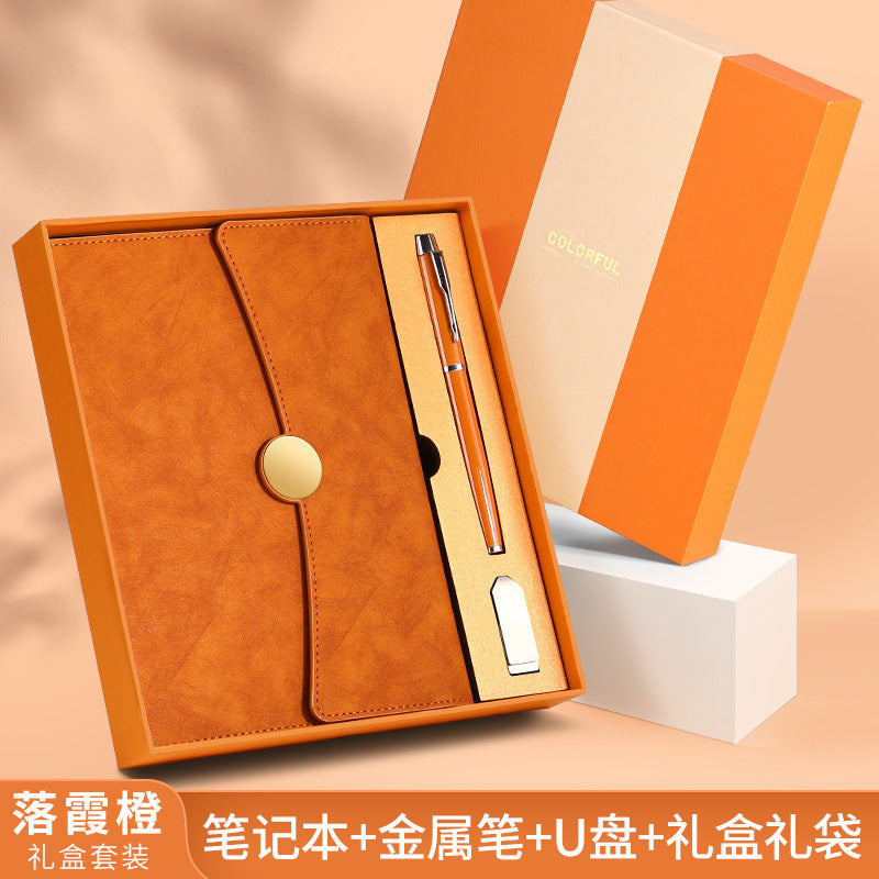 A5 70% off A6 Loose-Leaf Notebook Color-Changing Pu Notebook Gift Box Set Gift School Custom Logo Magnetic Buckle Notepad